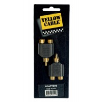 YELLOW CABLE AD14 ADAPTATEUR RCA MALE/2 FEMELLE (X2)