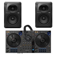 PIONEER DJ BUNDLE DDJ-FLX6-GT + VM-50 BLACK (PAIRE) HDJ-CUE1
