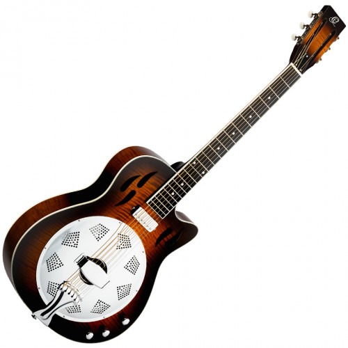Photo Ortega Americana Series Resonator RRG50CE Sunset Burst